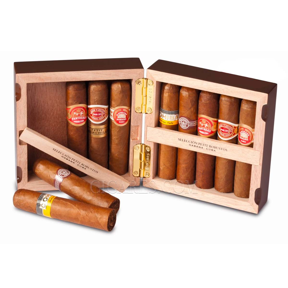 Boîte à Cigares Et Personne Fumant Un Cigare Cubain. L'emballage Habano  Provient De Graines Cubaines Se Connectant à Cuba.