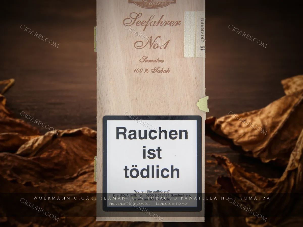Woermann Cigars Seaman 100% Tobacco Panatella No. 1 Sumatra — Woermann Cigars — Indonésie